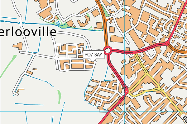 PO7 3AY map - OS VectorMap District (Ordnance Survey)