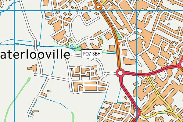 PO7 3BH map - OS VectorMap District (Ordnance Survey)