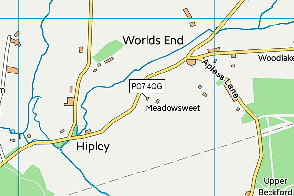 PO7 4QG map - OS VectorMap District (Ordnance Survey)