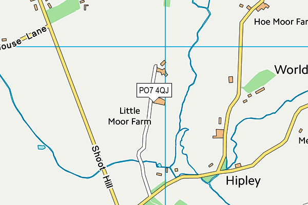 PO7 4QJ map - OS VectorMap District (Ordnance Survey)