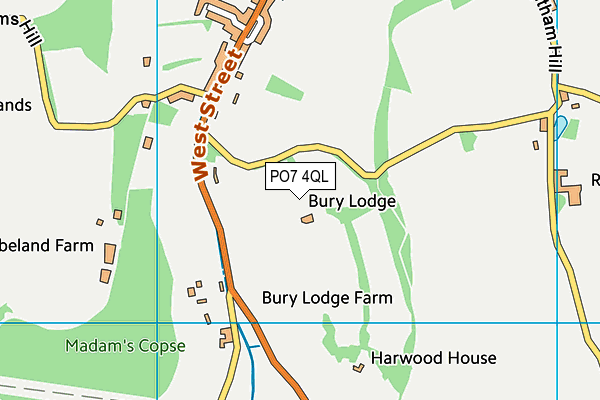 PO7 4QL map - OS VectorMap District (Ordnance Survey)