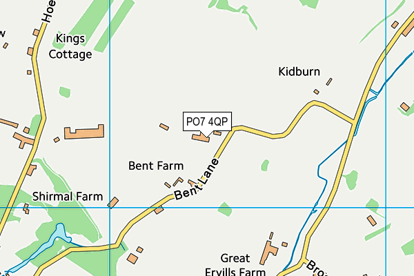 PO7 4QP map - OS VectorMap District (Ordnance Survey)