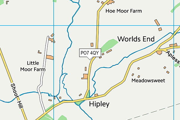 PO7 4QY map - OS VectorMap District (Ordnance Survey)