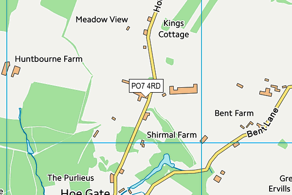 PO7 4RD map - OS VectorMap District (Ordnance Survey)