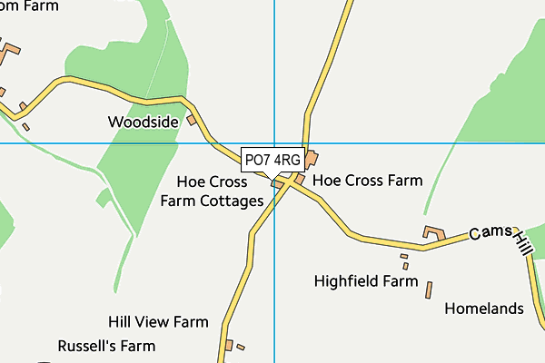 PO7 4RG map - OS VectorMap District (Ordnance Survey)