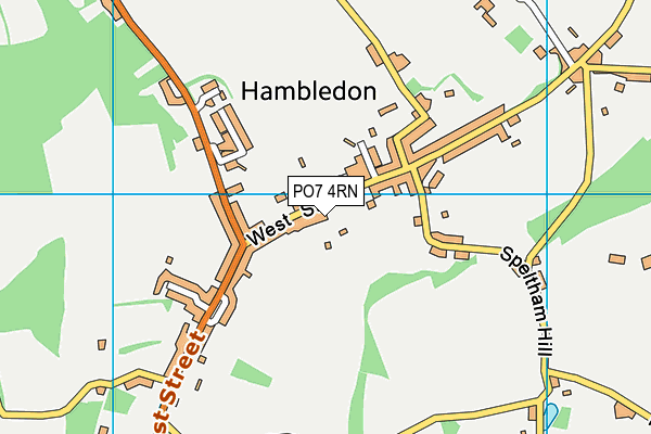 PO7 4RN map - OS VectorMap District (Ordnance Survey)