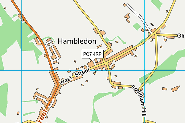 PO7 4RP map - OS VectorMap District (Ordnance Survey)