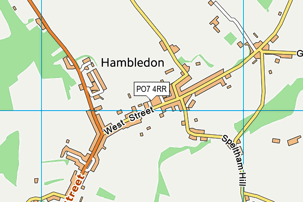 PO7 4RR map - OS VectorMap District (Ordnance Survey)