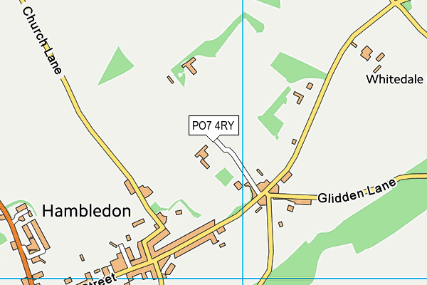 PO7 4RY map - OS VectorMap District (Ordnance Survey)