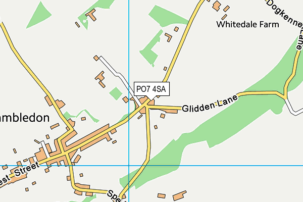 PO7 4SA map - OS VectorMap District (Ordnance Survey)