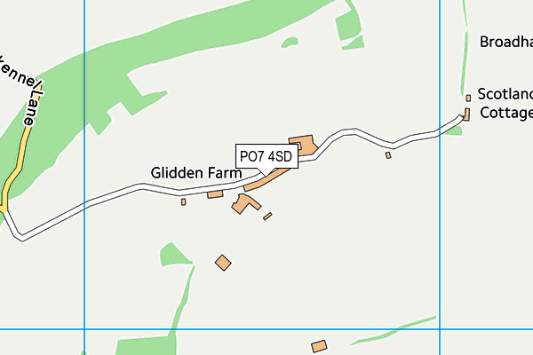 PO7 4SD map - OS VectorMap District (Ordnance Survey)