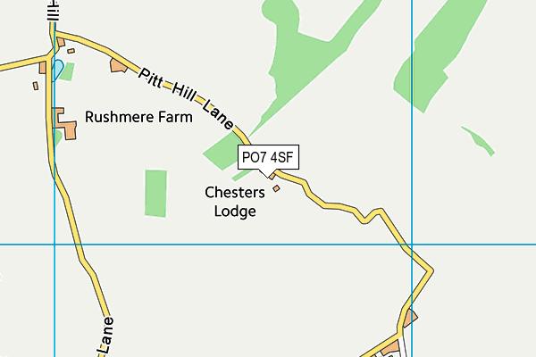 PO7 4SF map - OS VectorMap District (Ordnance Survey)