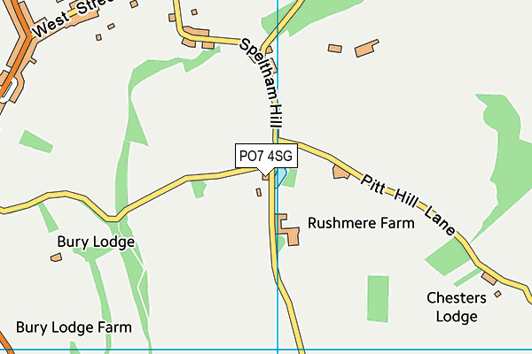 PO7 4SG map - OS VectorMap District (Ordnance Survey)