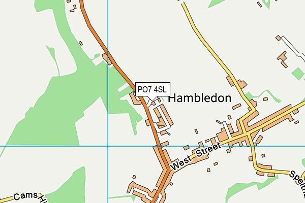 PO7 4SL map - OS VectorMap District (Ordnance Survey)