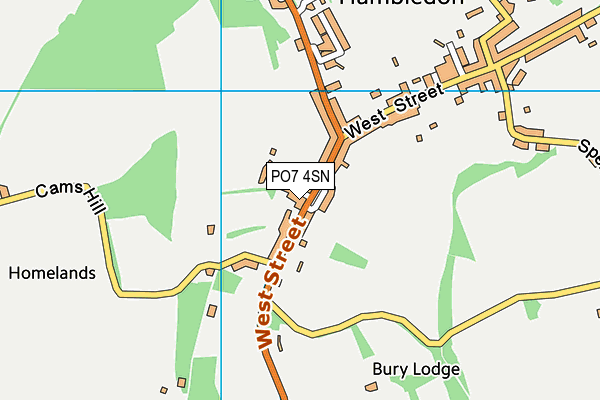 PO7 4SN map - OS VectorMap District (Ordnance Survey)