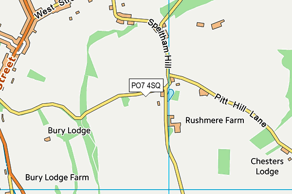 PO7 4SQ map - OS VectorMap District (Ordnance Survey)