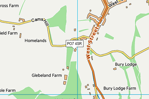 PO7 4SR map - OS VectorMap District (Ordnance Survey)