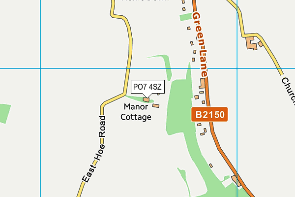 PO7 4SZ map - OS VectorMap District (Ordnance Survey)