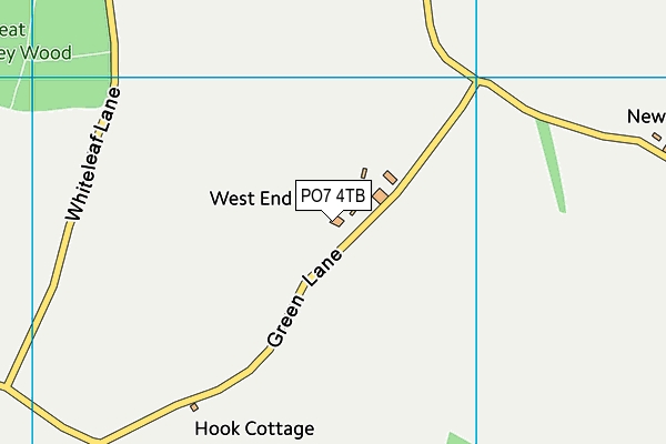 PO7 4TB map - OS VectorMap District (Ordnance Survey)