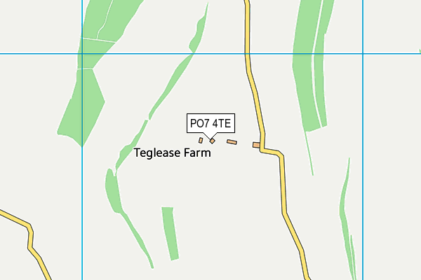 PO7 4TE map - OS VectorMap District (Ordnance Survey)