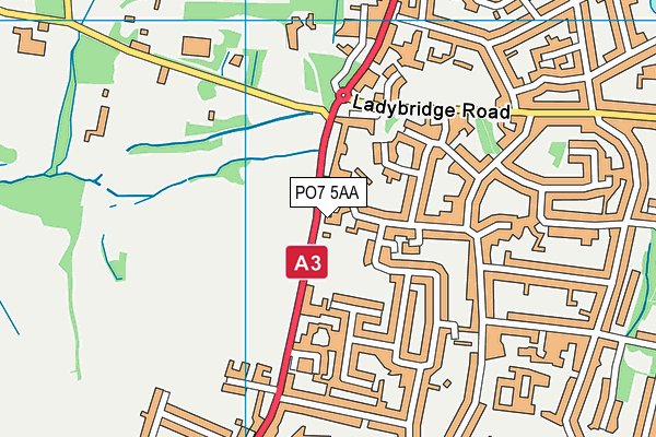 PO7 5AA map - OS VectorMap District (Ordnance Survey)