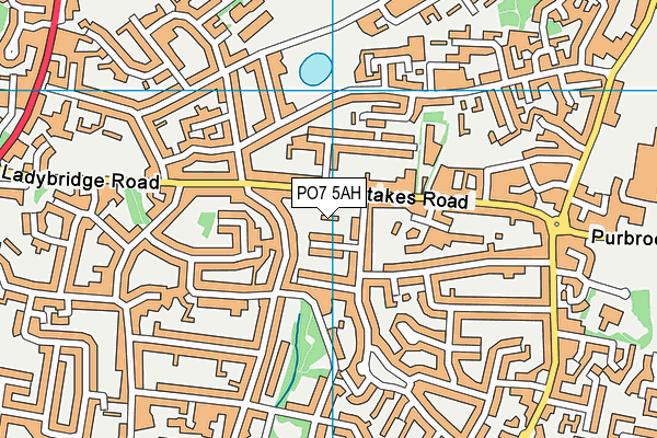 PO7 5AH map - OS VectorMap District (Ordnance Survey)