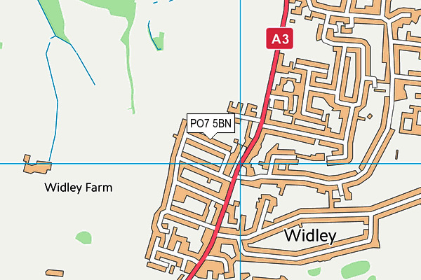 PO7 5BN map - OS VectorMap District (Ordnance Survey)