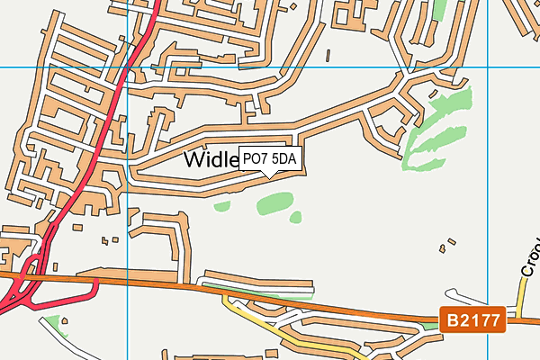 PO7 5DA map - OS VectorMap District (Ordnance Survey)