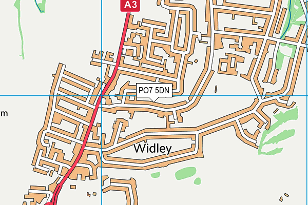 PO7 5DN map - OS VectorMap District (Ordnance Survey)