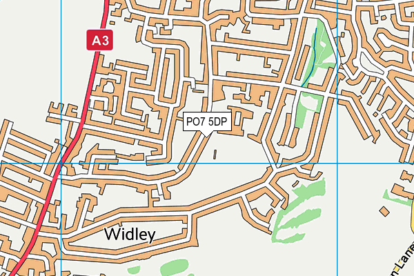 PO7 5DP map - OS VectorMap District (Ordnance Survey)