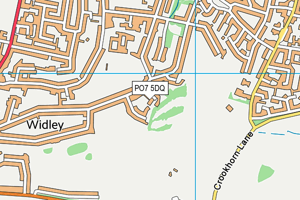 PO7 5DQ map - OS VectorMap District (Ordnance Survey)