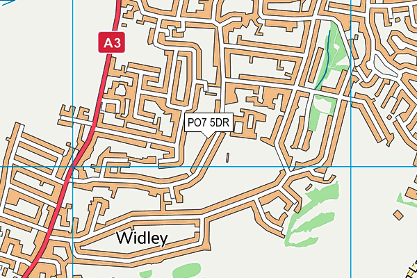 PO7 5DR map - OS VectorMap District (Ordnance Survey)