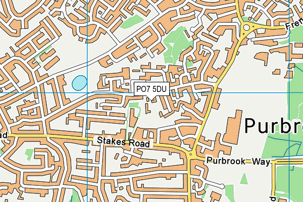 PO7 5DU map - OS VectorMap District (Ordnance Survey)