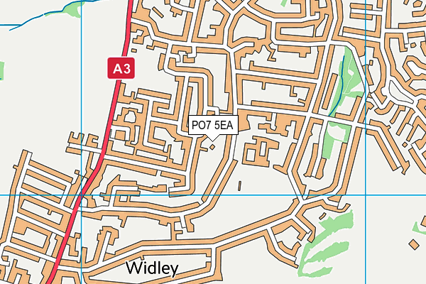 PO7 5EA map - OS VectorMap District (Ordnance Survey)