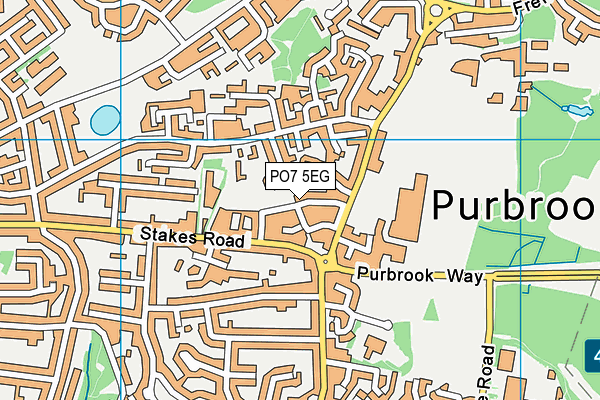 PO7 5EG map - OS VectorMap District (Ordnance Survey)
