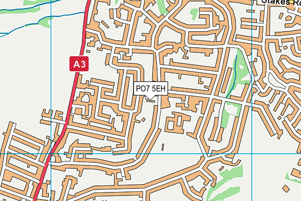 PO7 5EH map - OS VectorMap District (Ordnance Survey)