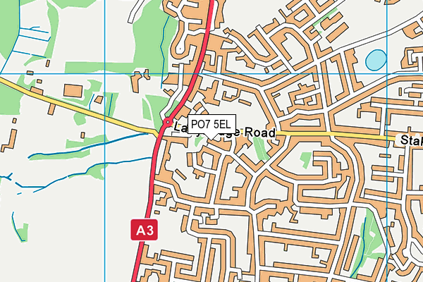 PO7 5EL map - OS VectorMap District (Ordnance Survey)