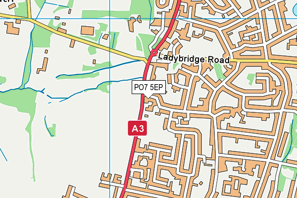 PO7 5EP map - OS VectorMap District (Ordnance Survey)