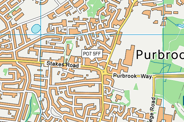 PO7 5FF map - OS VectorMap District (Ordnance Survey)