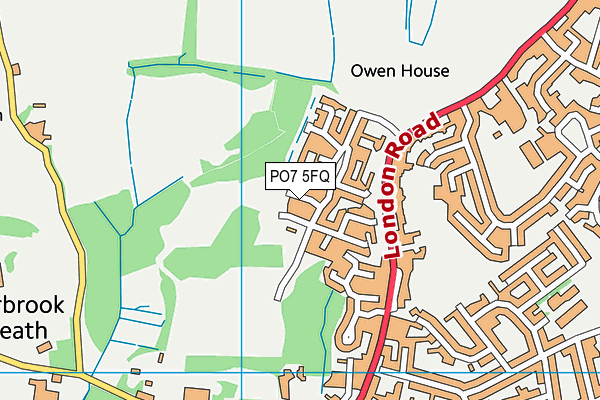 PO7 5FQ map - OS VectorMap District (Ordnance Survey)