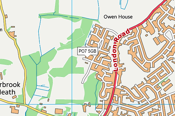 PO7 5GB map - OS VectorMap District (Ordnance Survey)