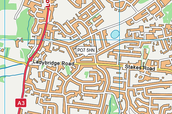 PO7 5HN map - OS VectorMap District (Ordnance Survey)