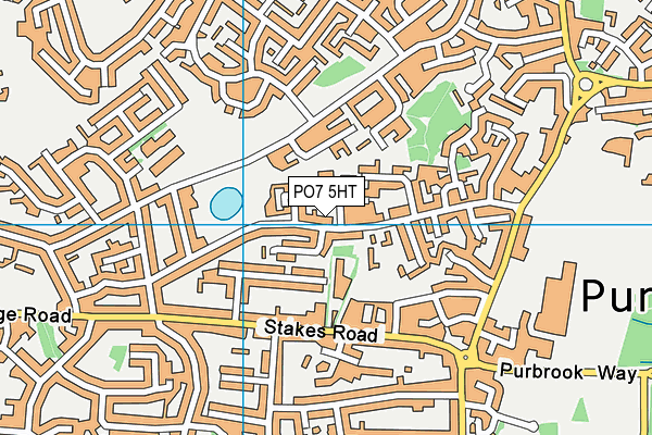 PO7 5HT map - OS VectorMap District (Ordnance Survey)