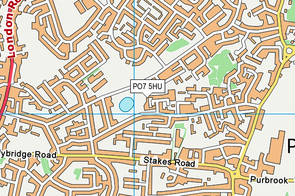 PO7 5HU map - OS VectorMap District (Ordnance Survey)