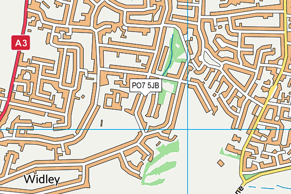 PO7 5JB map - OS VectorMap District (Ordnance Survey)
