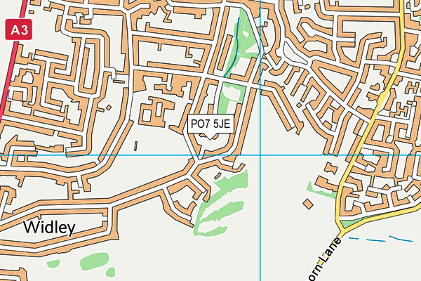 PO7 5JE map - OS VectorMap District (Ordnance Survey)