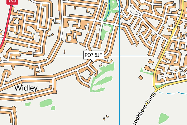 PO7 5JF map - OS VectorMap District (Ordnance Survey)