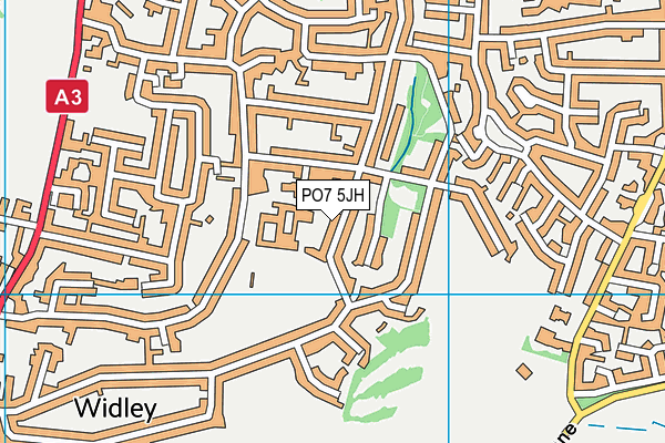 PO7 5JH map - OS VectorMap District (Ordnance Survey)