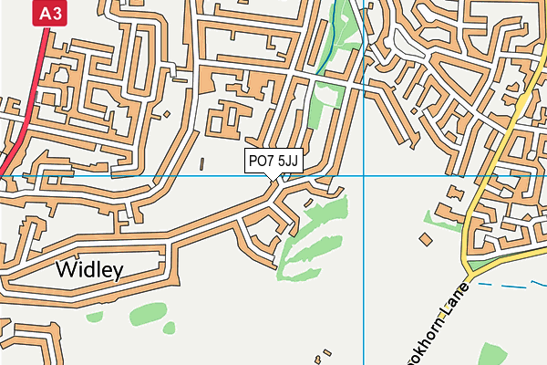 PO7 5JJ map - OS VectorMap District (Ordnance Survey)