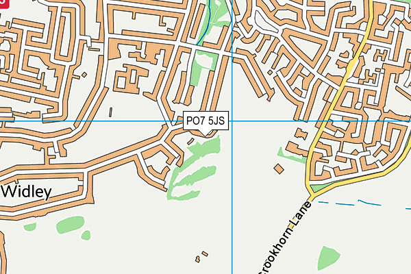 PO7 5JS map - OS VectorMap District (Ordnance Survey)